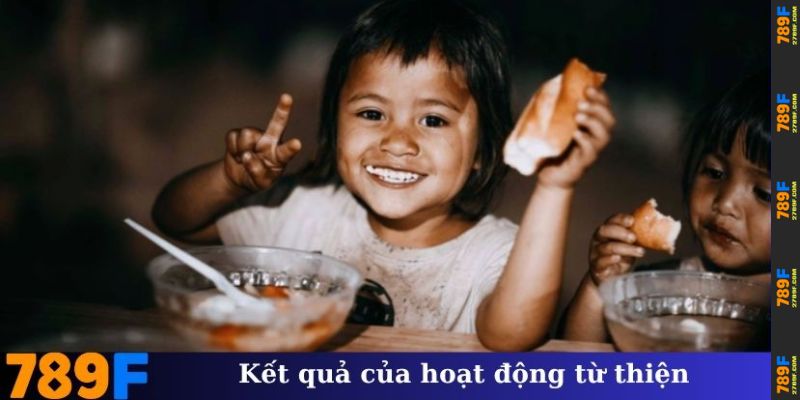 Kết quả của hoạt động từ thiện 789F bữa sáng cho em